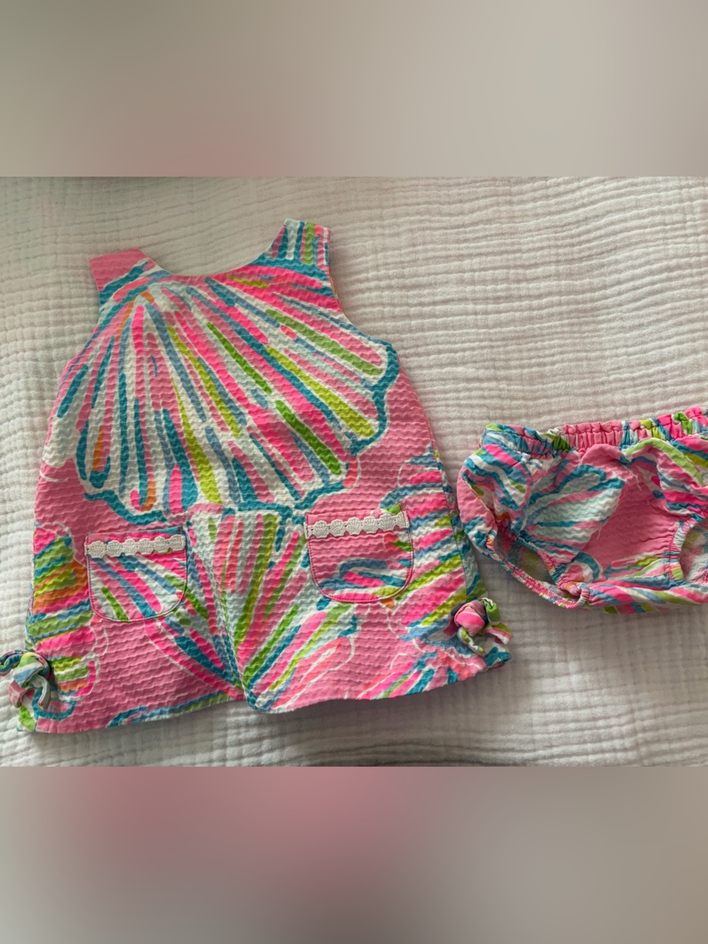 Lilly Pulitzer pink shell baby girl/toddler dress 12-18 months, NWOT